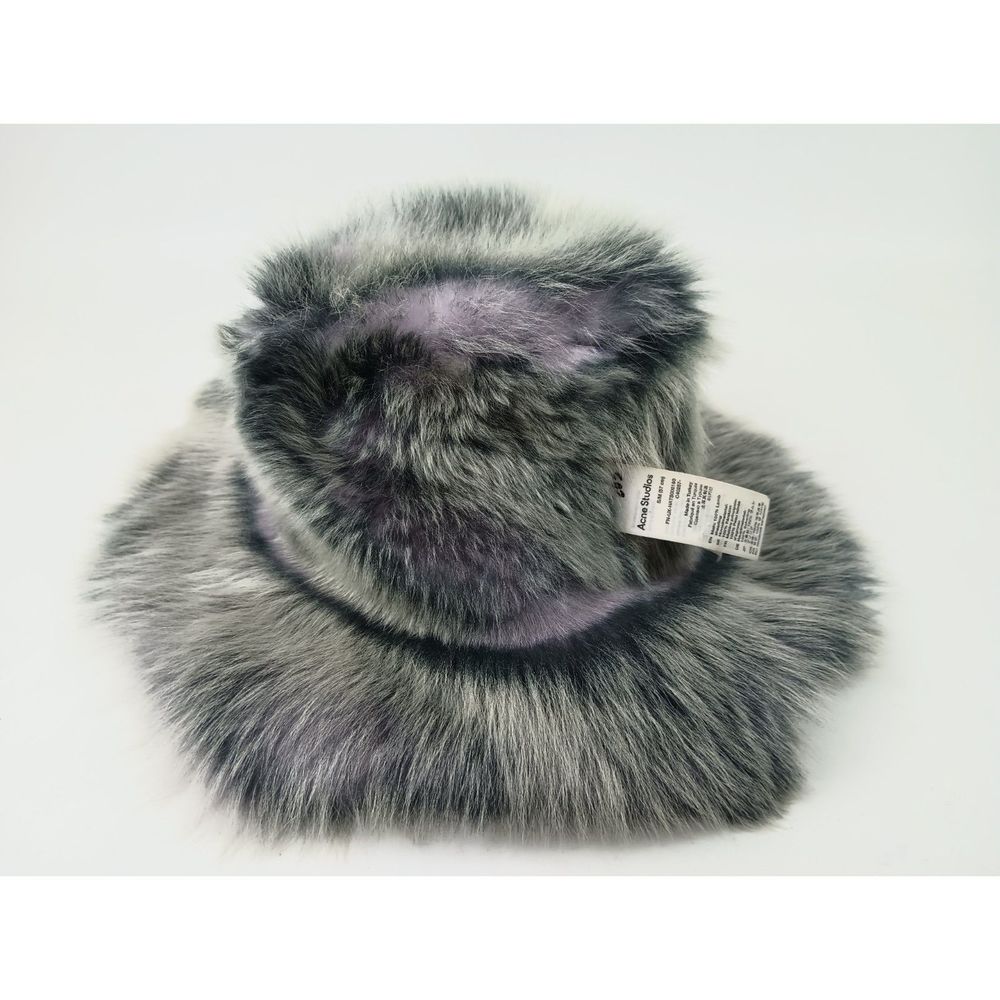 Acne Studios Lilac Purple Fur Shearling Bucket Hat Size S/M - Picture 6 of 9